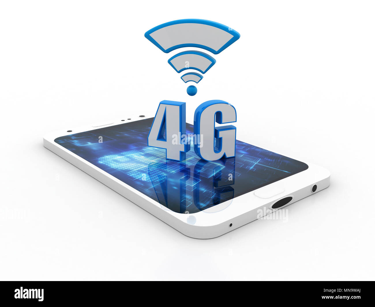 Mobile telecommunication cellular high speed data connection business concept: 4G LTE wireless communication technology, 4G Internet Concept Stock Photo