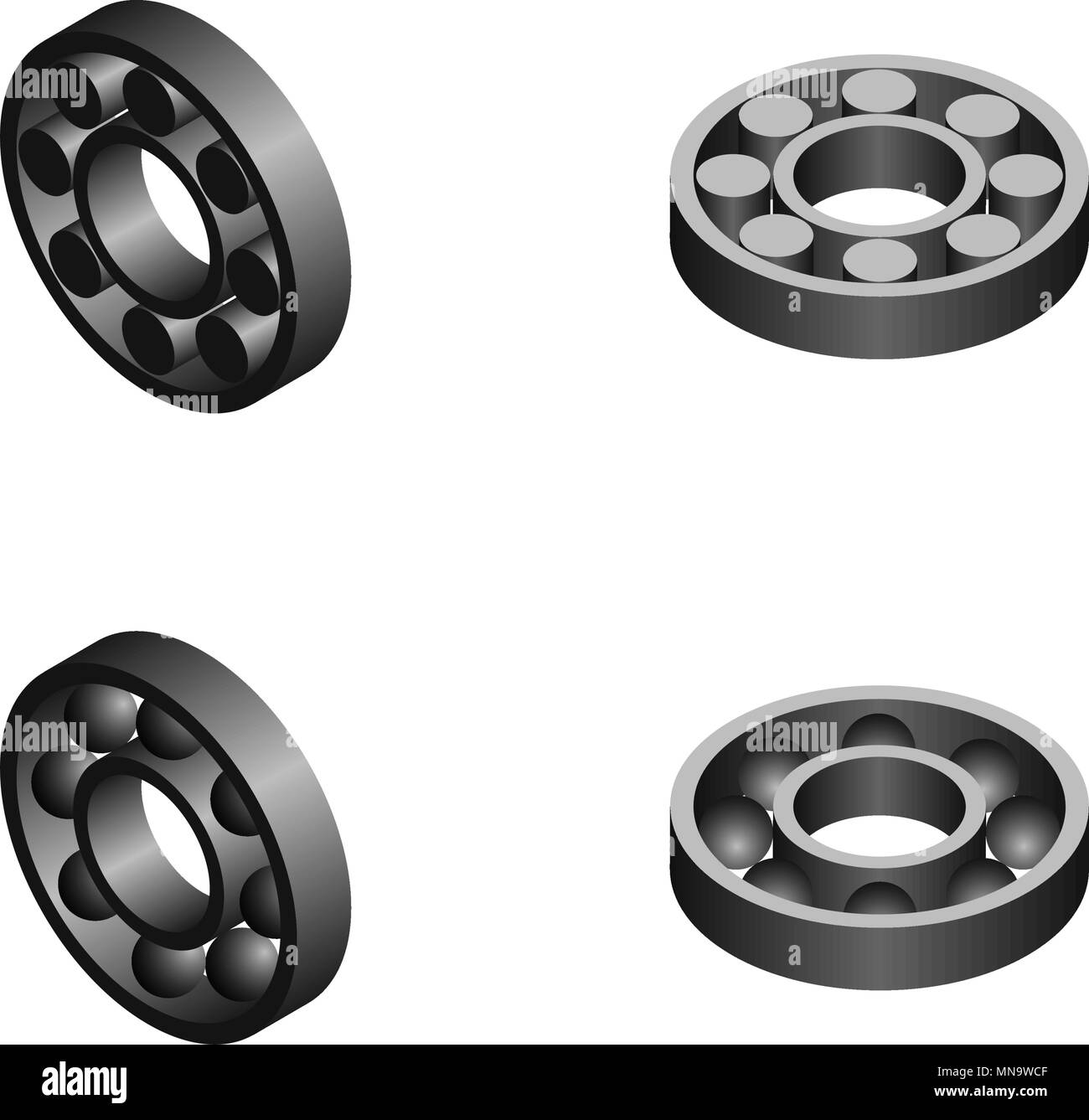 round grey Ball bearing isometry. isolated Stock Vector Image & Art Alamy
