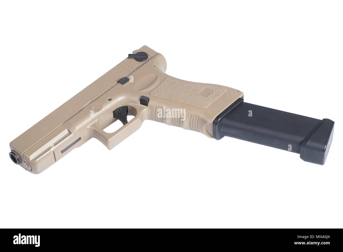 automatic handgun isolated on a white background Stock Photo - Alamy