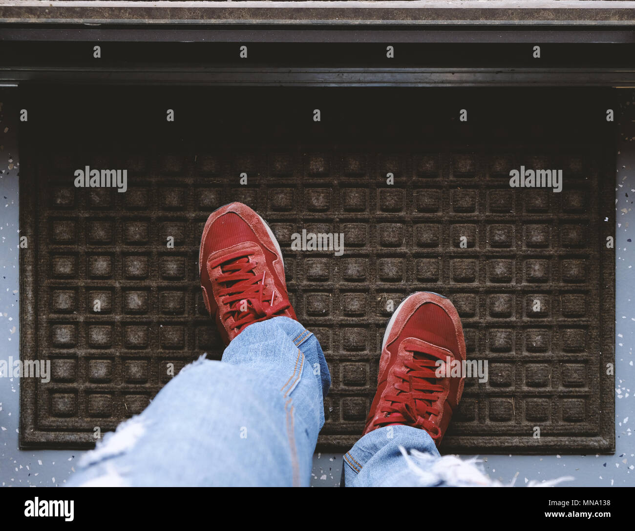 Shoes on door mat hires stock photography and images Alamy