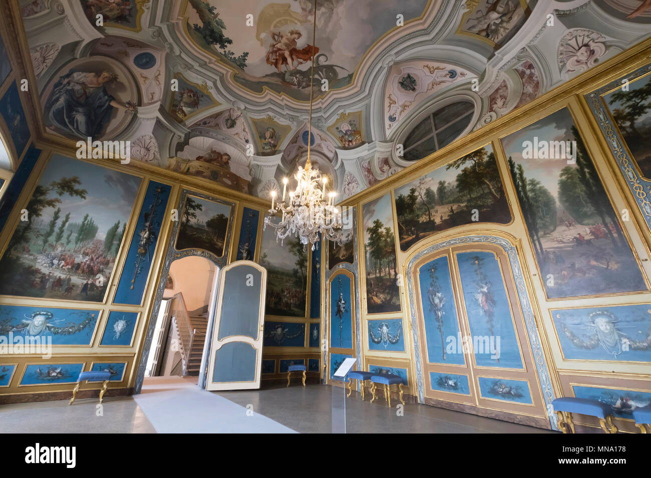 Stupinigi Hunting Lodge,Armiger hall,Nichelino,Turin,Piemonte,Italy Stock Photo