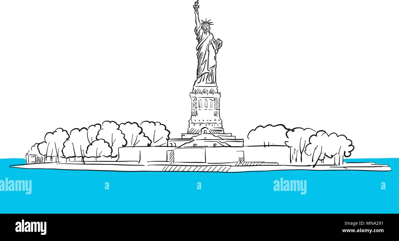 statue of liberty outline