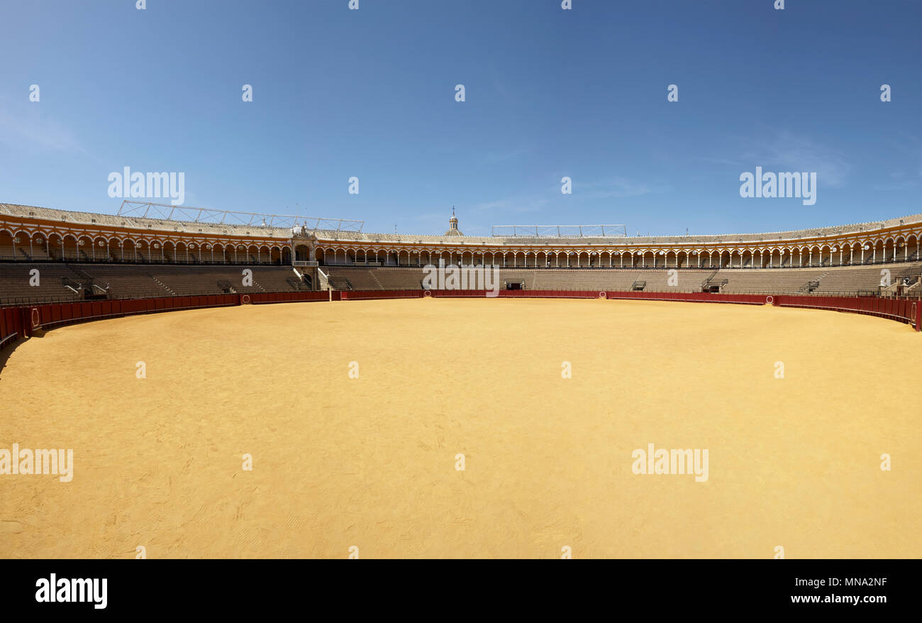 The bullring of Plaza de Toros, Seville, Spain Stock Photo