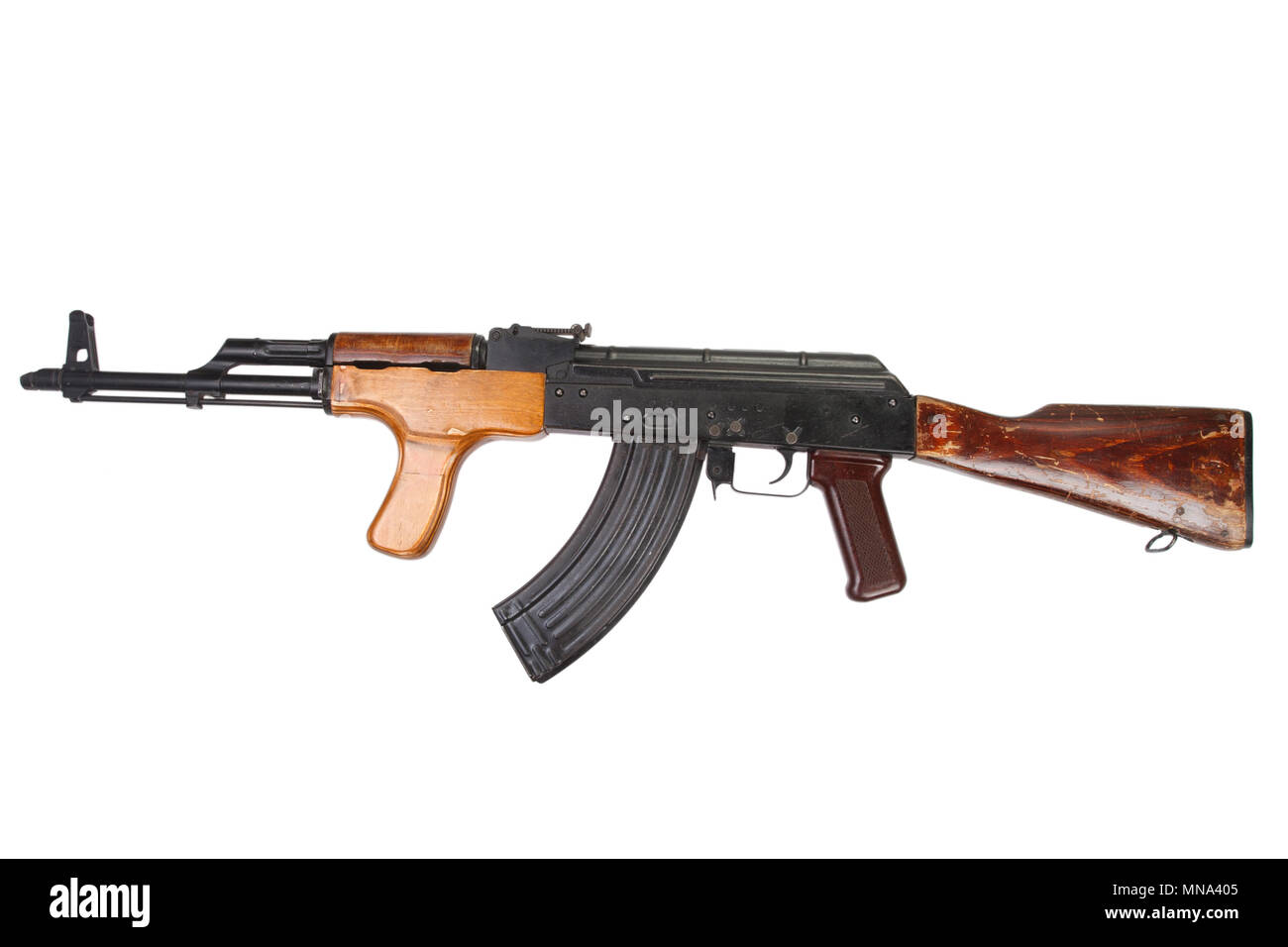 Kalashnikov AK 47 Romanian version isolated on white Stock Photo - Alamy