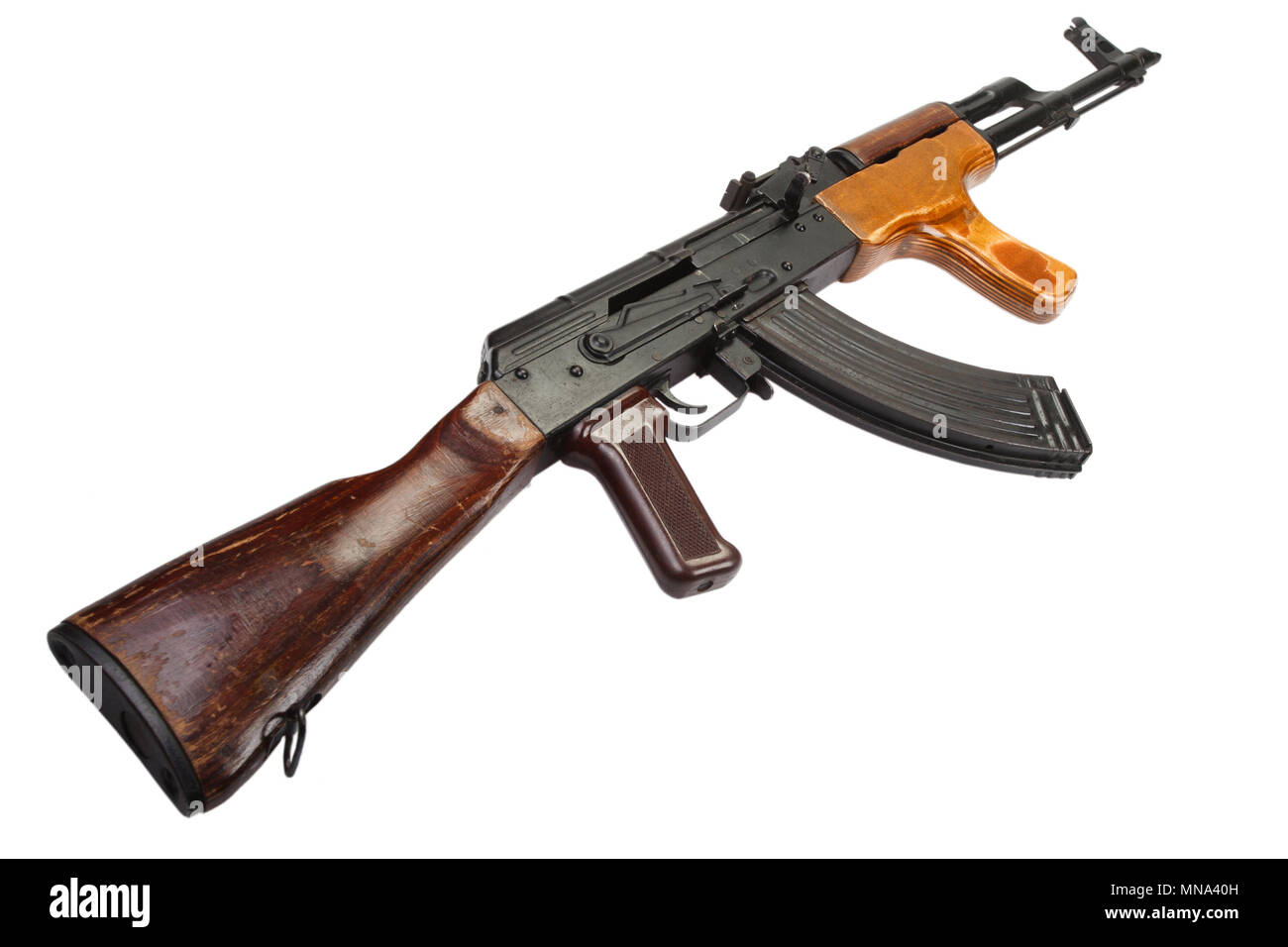 Kalashnikov AK 47 Romanian version isolated on white Stock Photo - Alamy, image size:1300x956