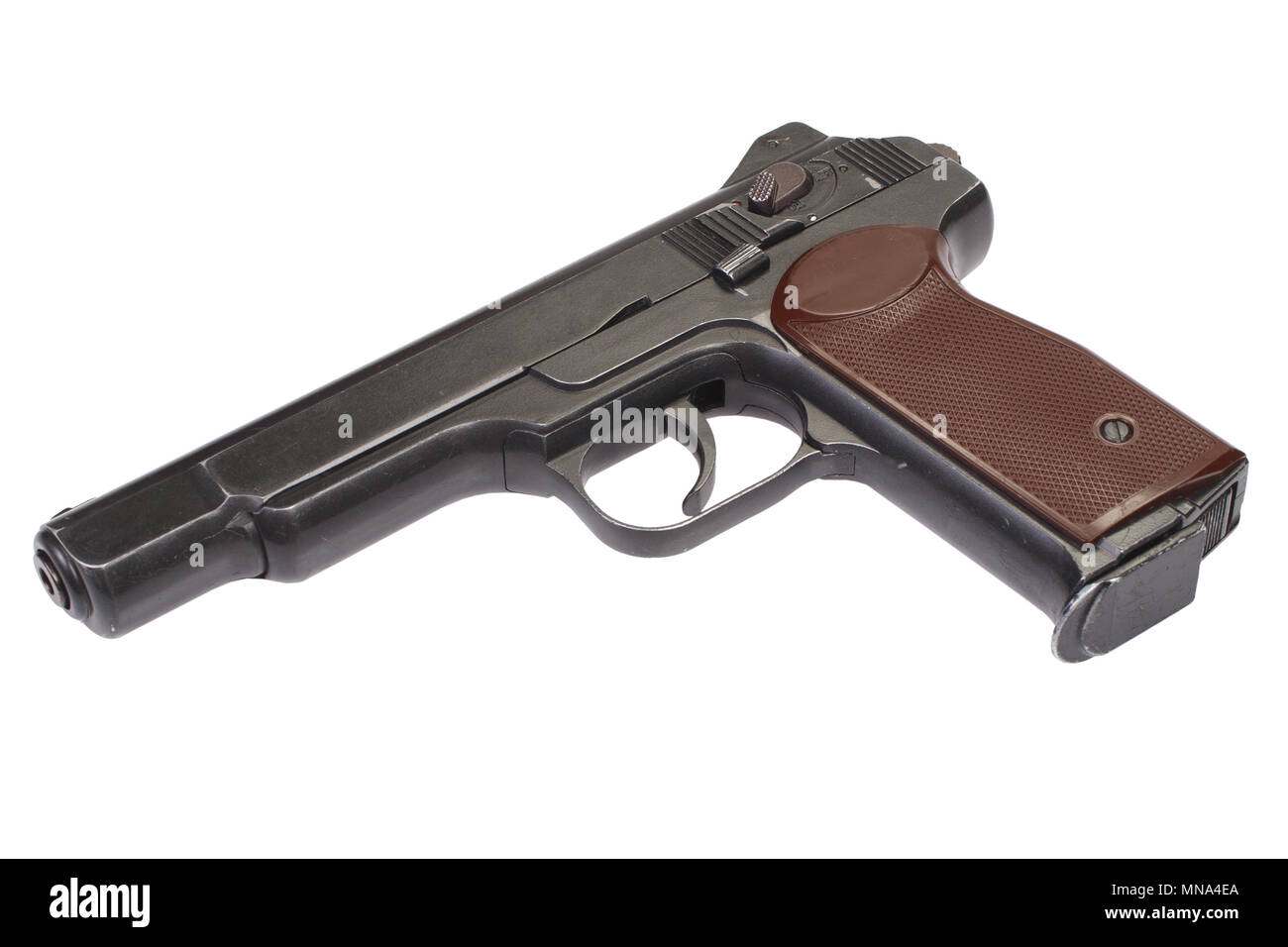 Stechkin automatic pistol APS isolated on white Stock Photo - Alamy