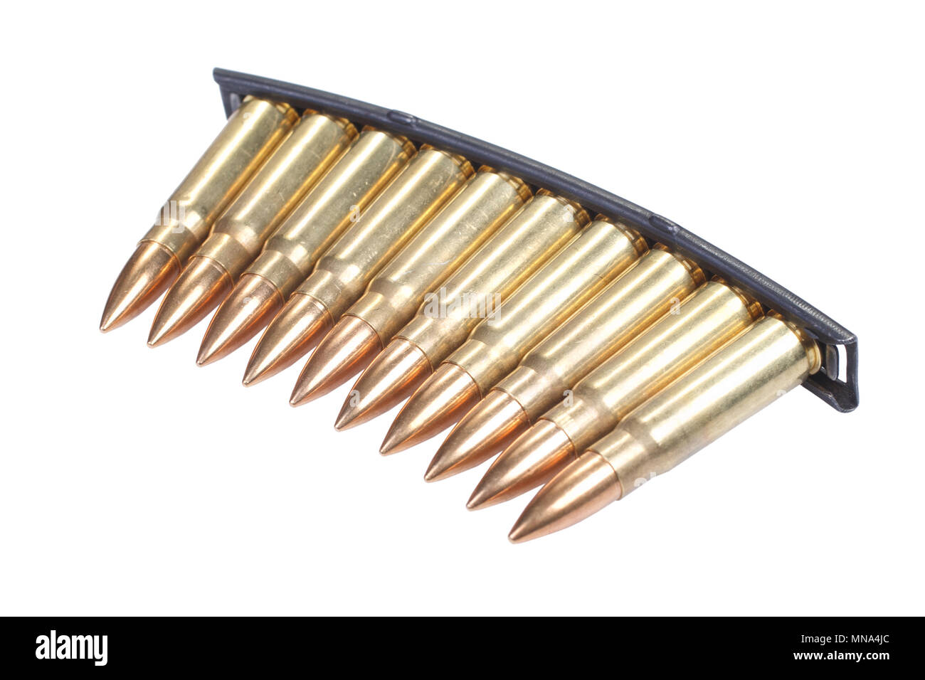 kalashnikov cartridges with ammo clip isolated on white Stock Photo Alamy