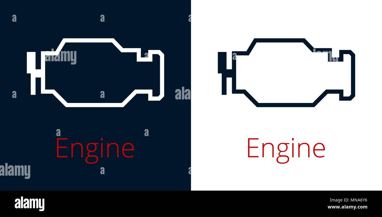 Engine line icon, outline vector sign, linear style pictogram isolated