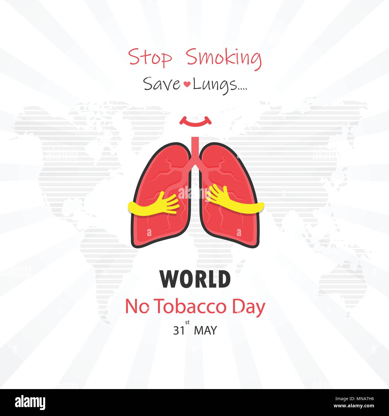anti tobacco cartoon Lung cute cartoon character and Stop Smoking & Save Lungs vector design.May  31st World No Tobacco Day concept.No Smoking Day.No Tobacco Day Awareness  Stock Vector Image & Art