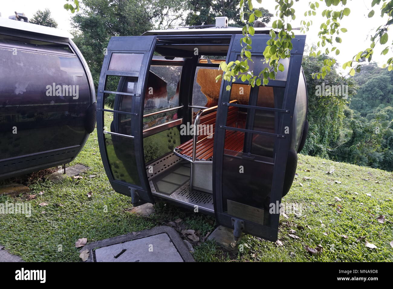 old cable car at Mount Faber park Stock Photo Alamy