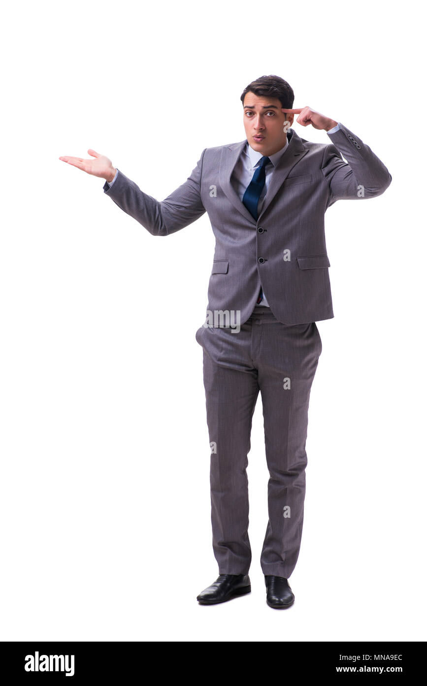 Businessman isolated on white background Stock Photo - Alamy