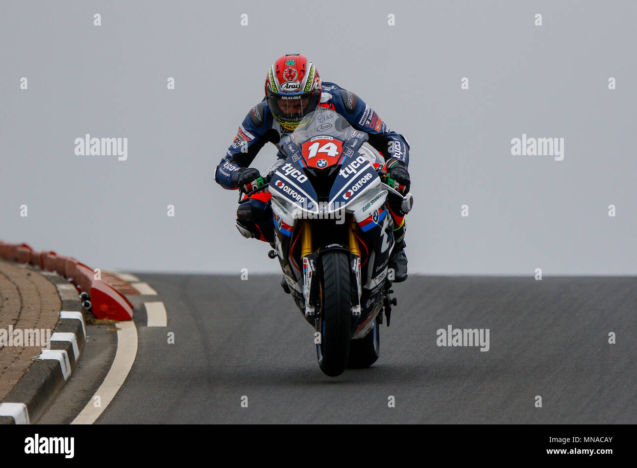 Portrush, Northern Ireland. 15th May, 2018. International North West 200  Motorbike race, Tuesday free practice; Dan Kneen (IOM) TYCO BMW, went 3rd  quickest during the Superstock qualifying session Credit: Action Plus Sports /Alamy