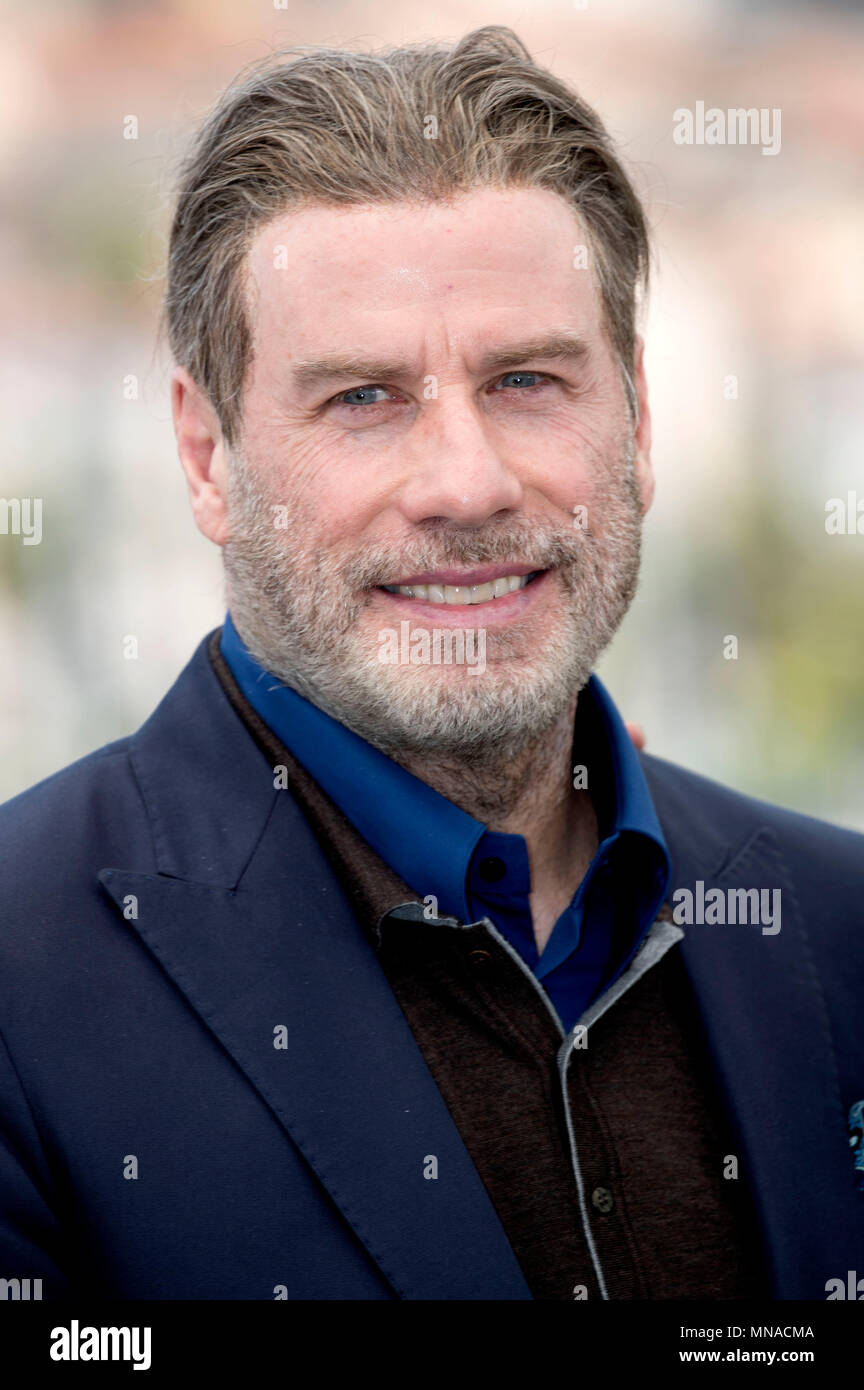 John Travolta at the 'Rendezvous with John Travolta - Gotti' photocall during the 71st Cannes Film Festival at the Palais des Festivals on May 15,2018 in Cannes, France Stock Photo