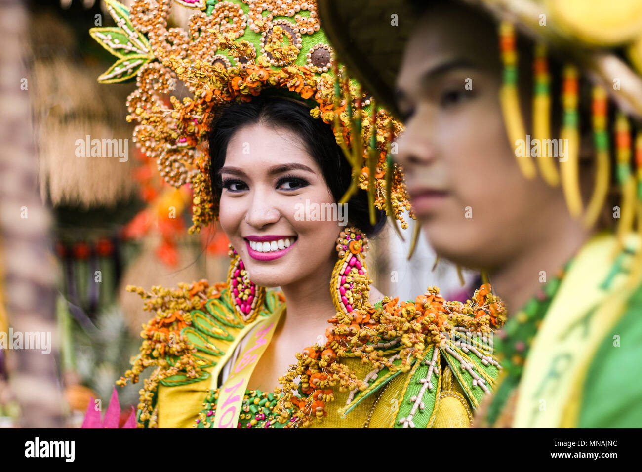 Lucban, Quezon Province, Philippines. 15th May, 2018. Festival queens ...