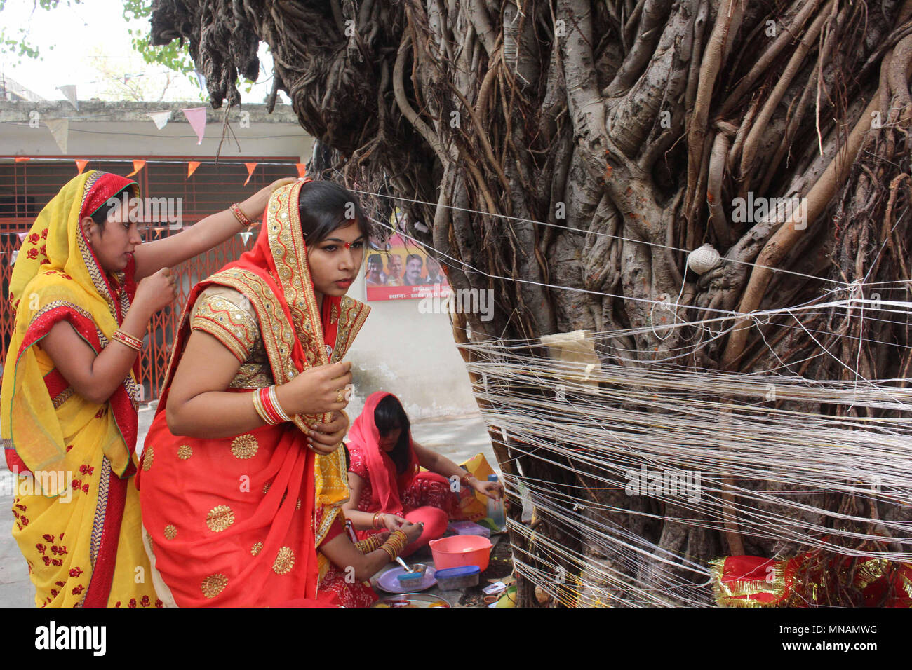 Bhopal. 15th May, 2018. Indian Hindu married women perform rituals ...