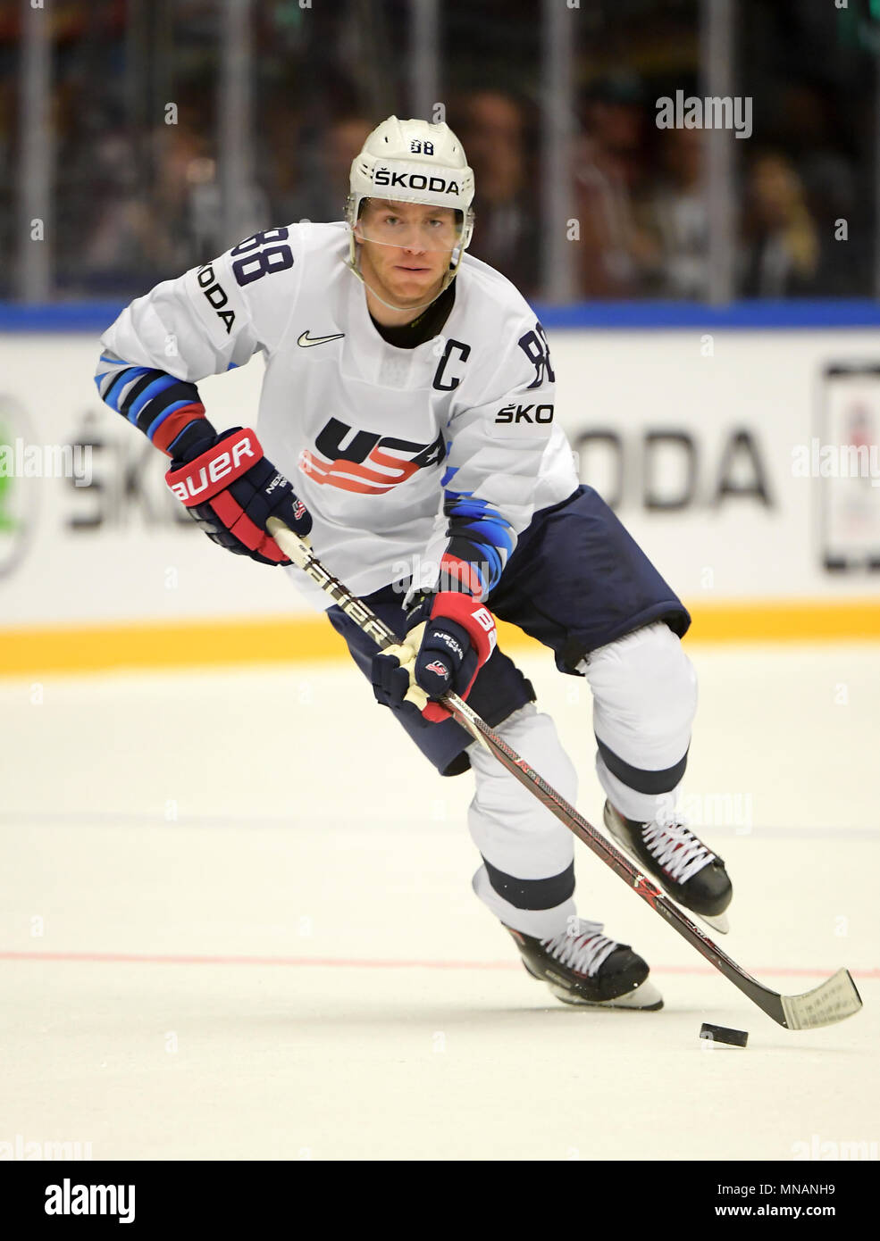 Patrick Kane of Team USA during the match between Finland and USA on  15.05.2018 in Herning, Denmark. (Photo by Marco Leipold/City-Press GbR) |  usage worldwide Stock Photo - Alamy