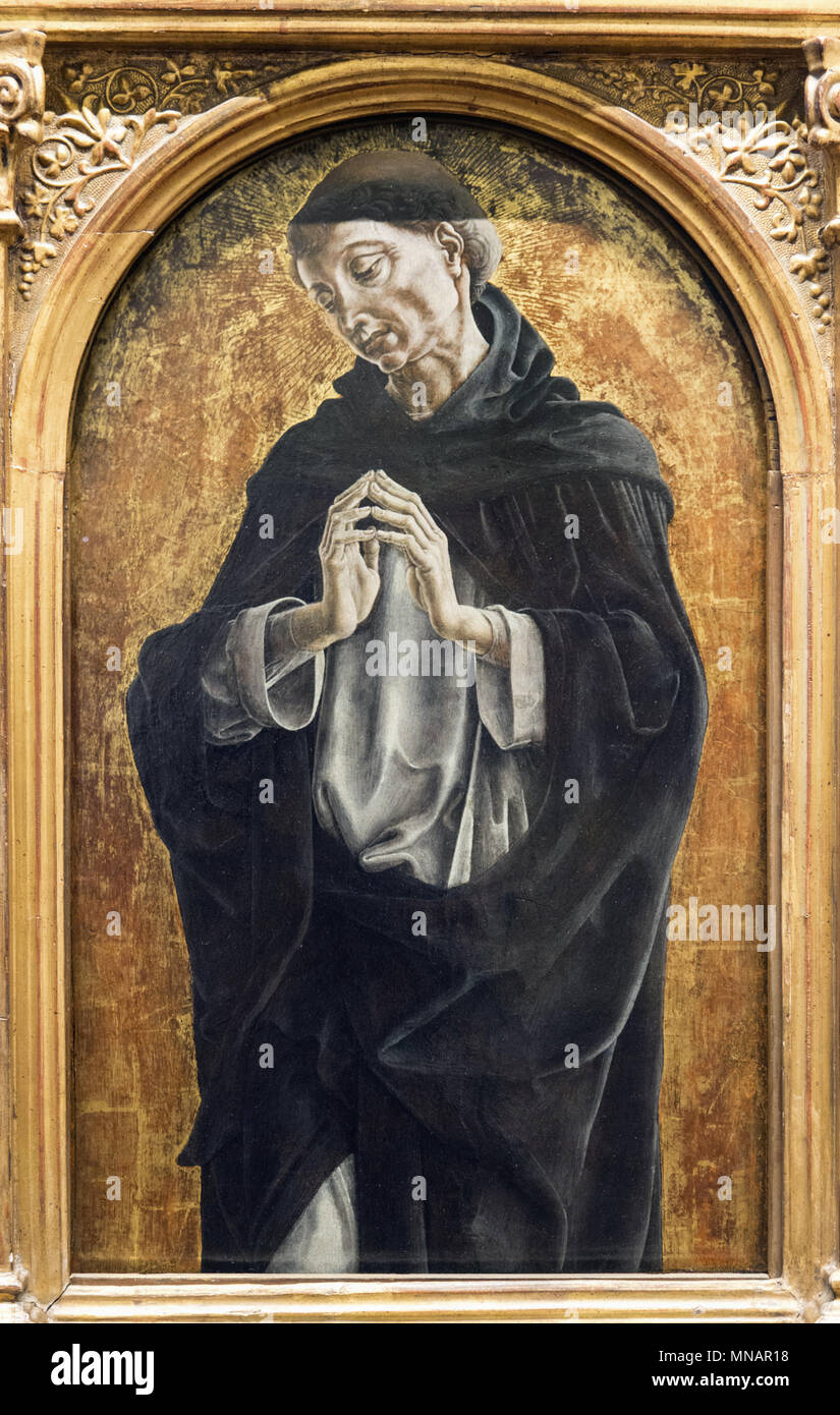 Cosmé TURA - Saint Dominic, C.1480 - Uffizi Gallery - Galleria degli Uffizi Stock Photo