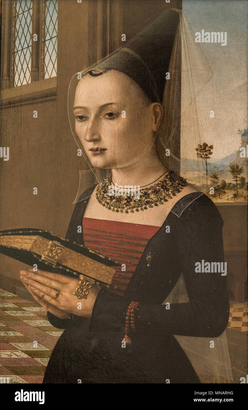 Baroncelli  - Portrait of Maria Bonciani  - Uffizi Gallery - Galleria degli Uffizi Stock Photo