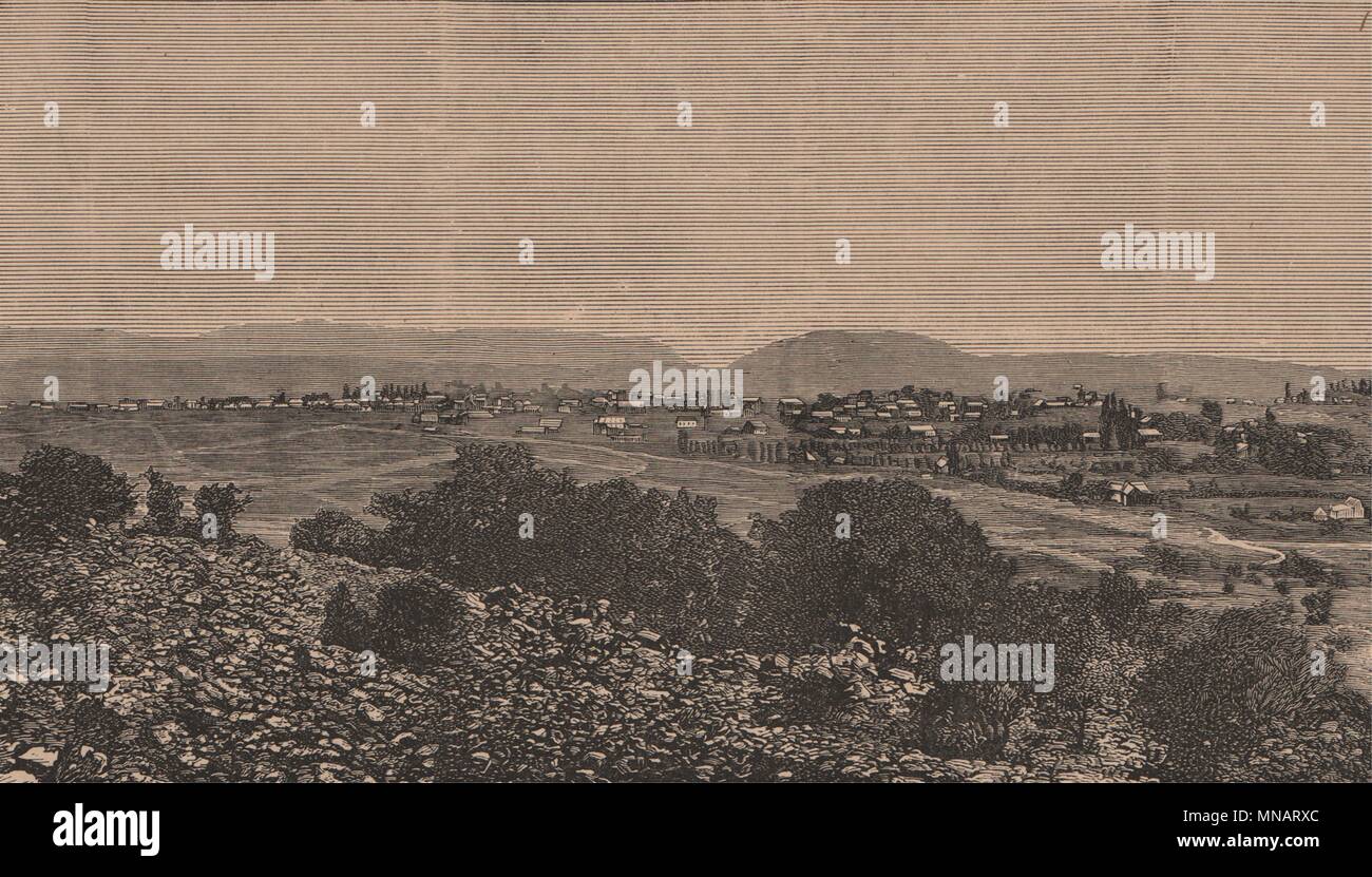 General view of Pretoria. South Africa 1885 old antique vintage print