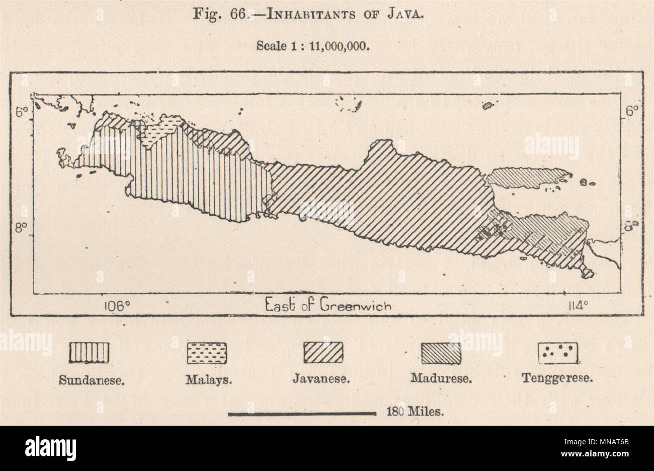 Inhabitants of Java. Indonesia. East Indies 1885 old antique map plan ...