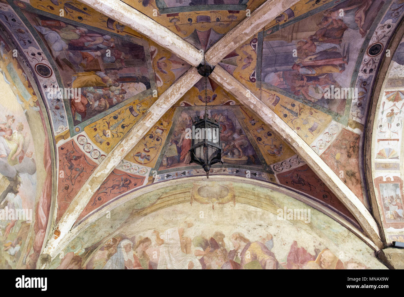 Basilica of Santa Maria Novella, Florence - Firenze -   frescoes Stock Photo