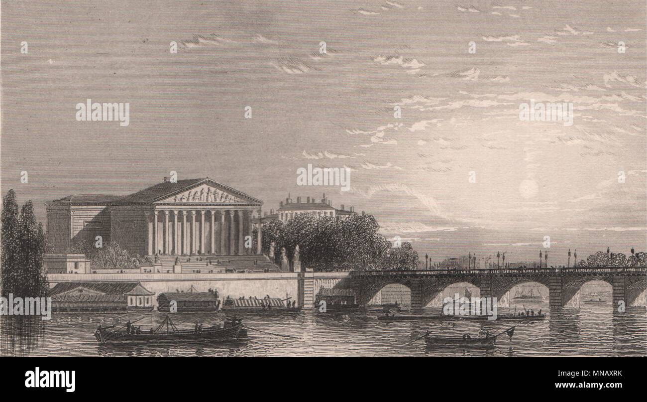 PARIS. La Chambre des Députés. BICKNELL 1845 old antique vintage print picture Stock Photo