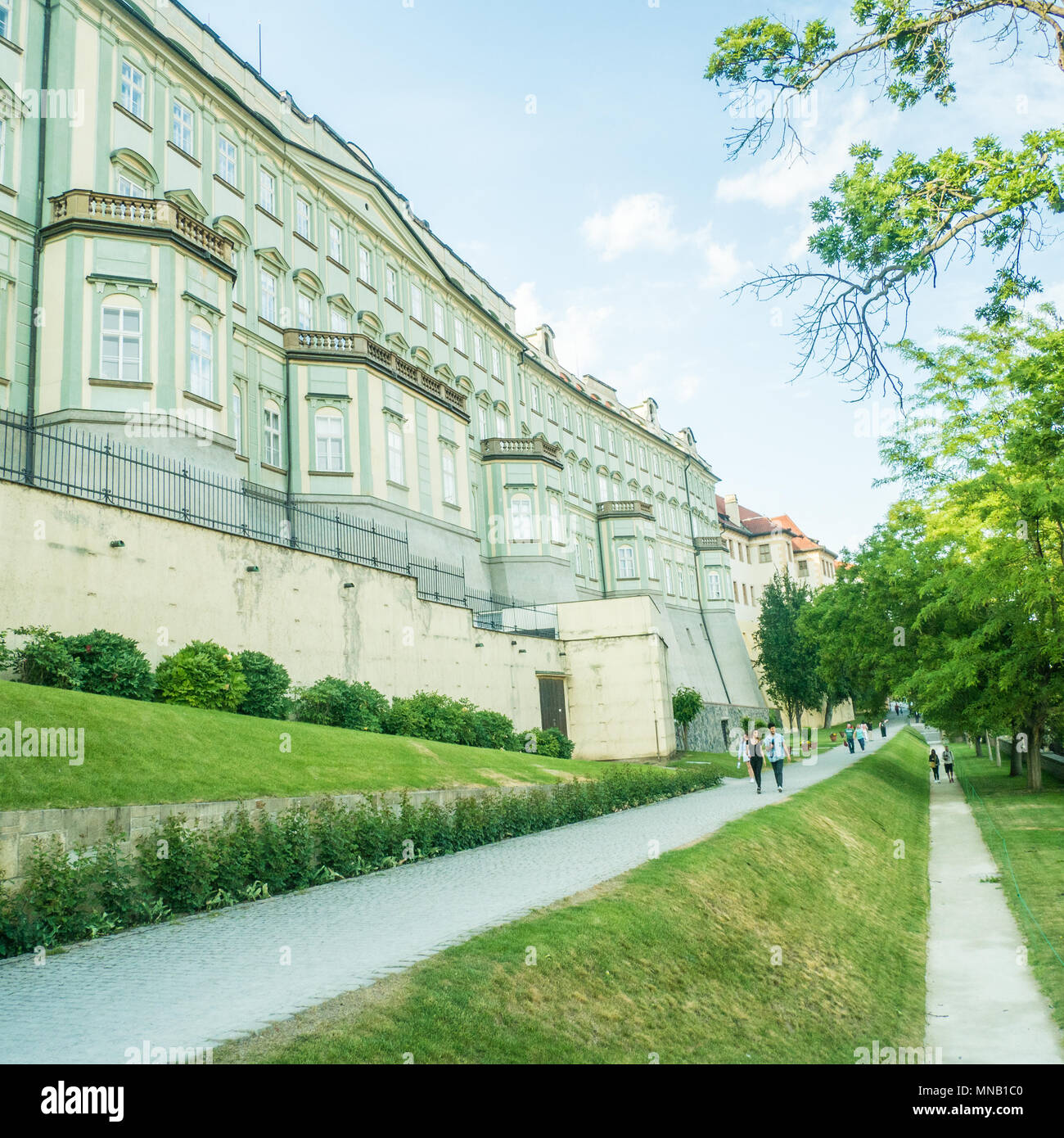 Buildings in Prague close to the Castle complex, Czech Republic Stock Photo