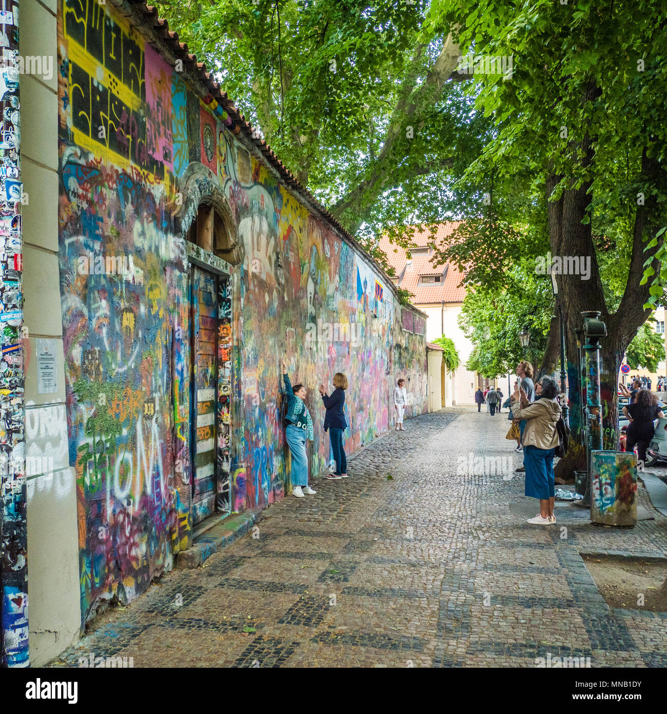 The Lennon Wall Or John Lennon Wall Prague Czech Republic Stock Photo Alamy