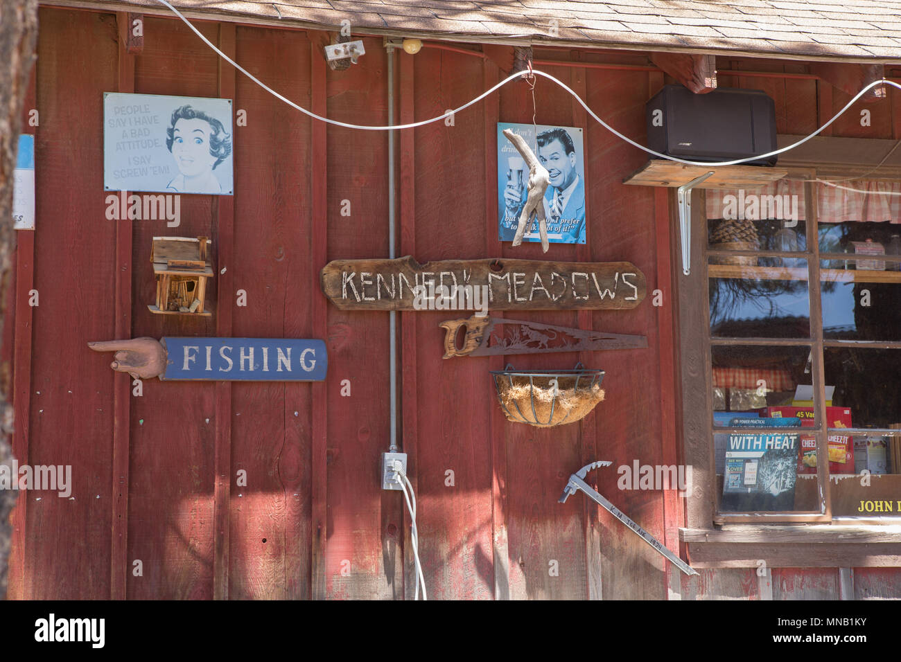 The exterior of the old wooden General Store in Kennedy meadows