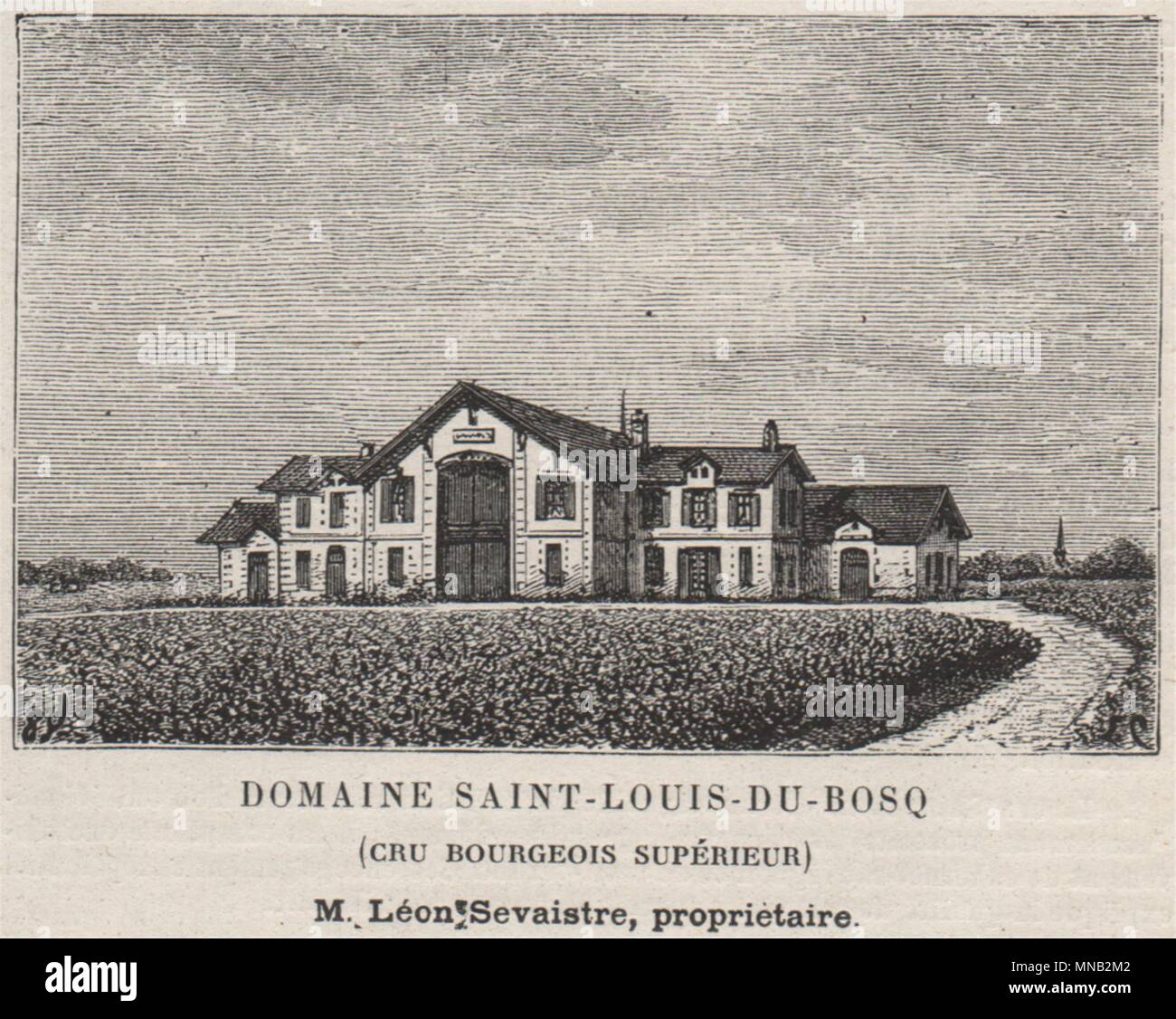 MÉDOC SAINT-JULIEN Domaine St-Louis-du-Bosq Cru Bourgeois Supérieur SMALL 1908 Stock Photo