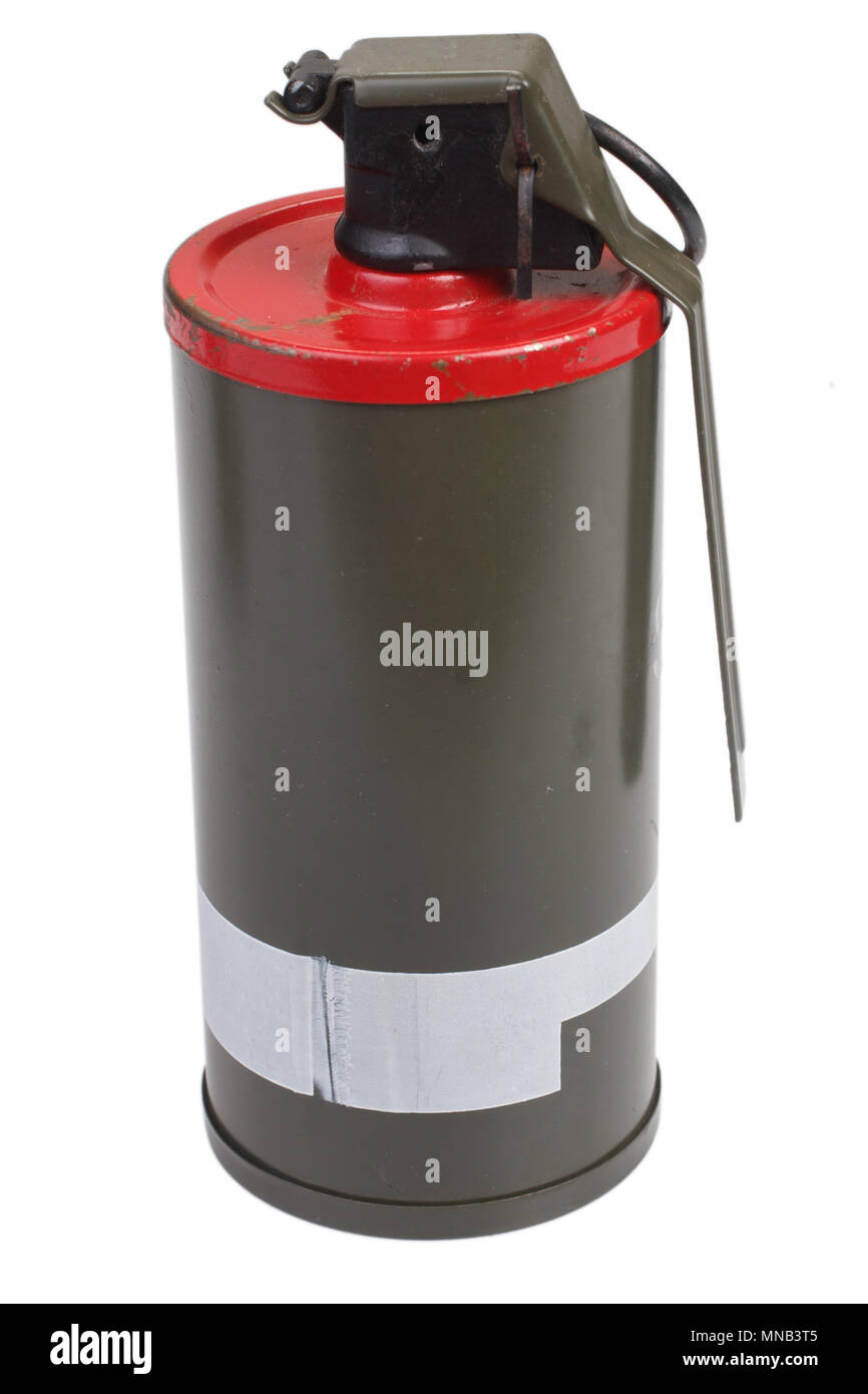 M18 Red Smoke Grenade Stock Photo Alamy