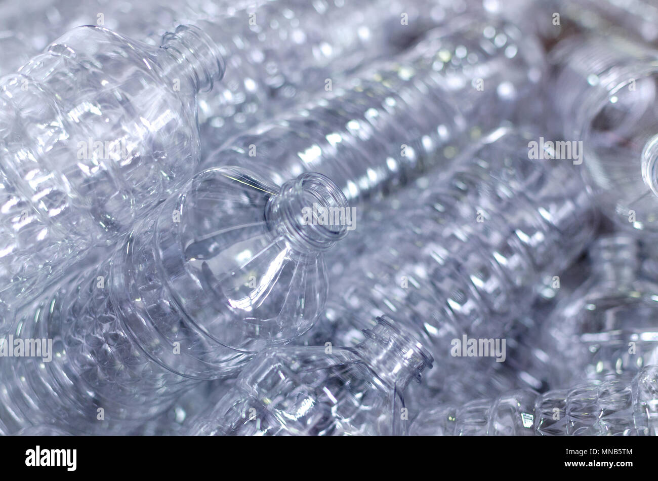 Bottle. Industrial production of plastic pet bottles. Factory line for ...