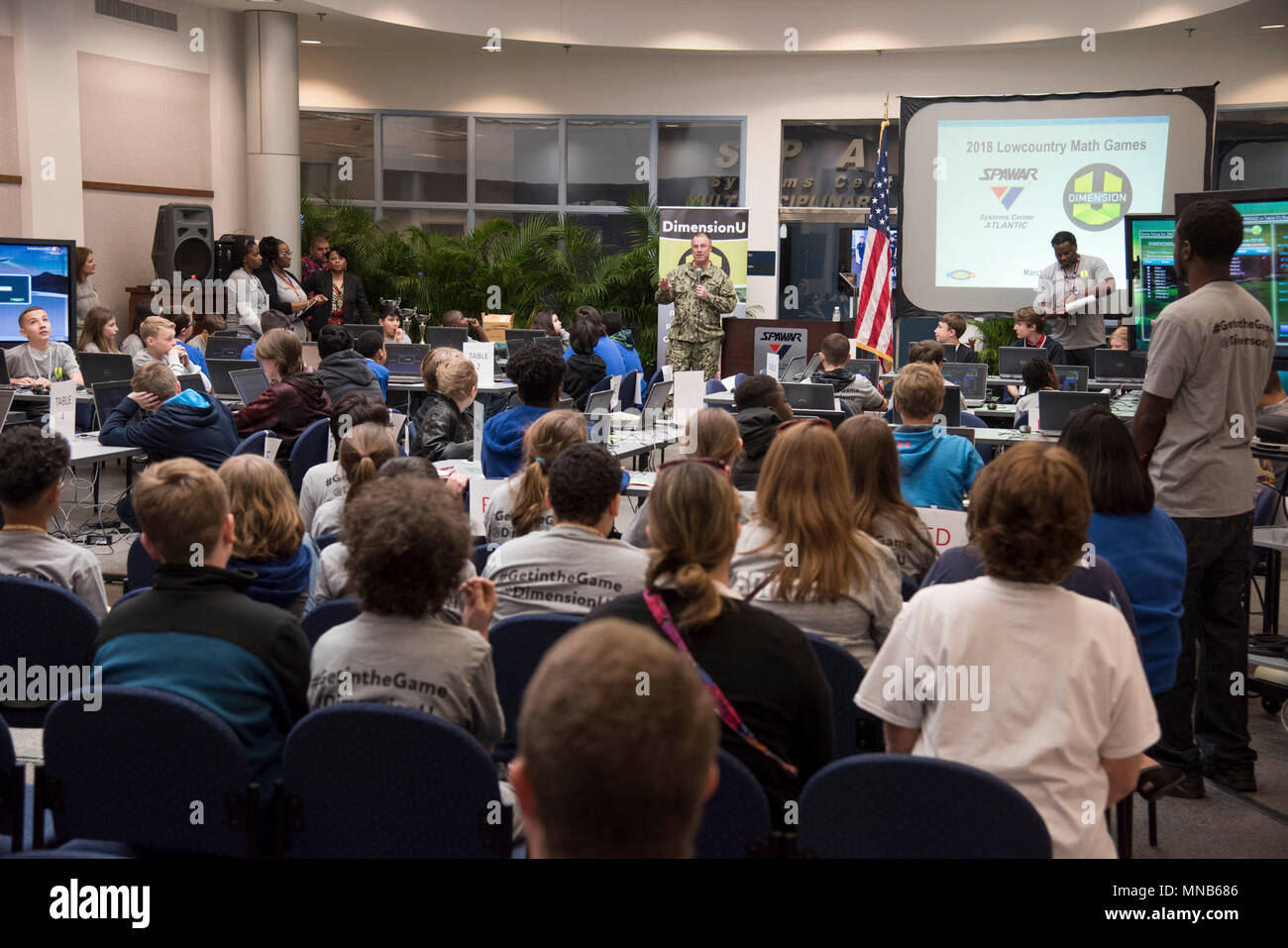 Dimensionu Charleston, S.C. (March 14, 2018) Lowcountry Middle School students ...
