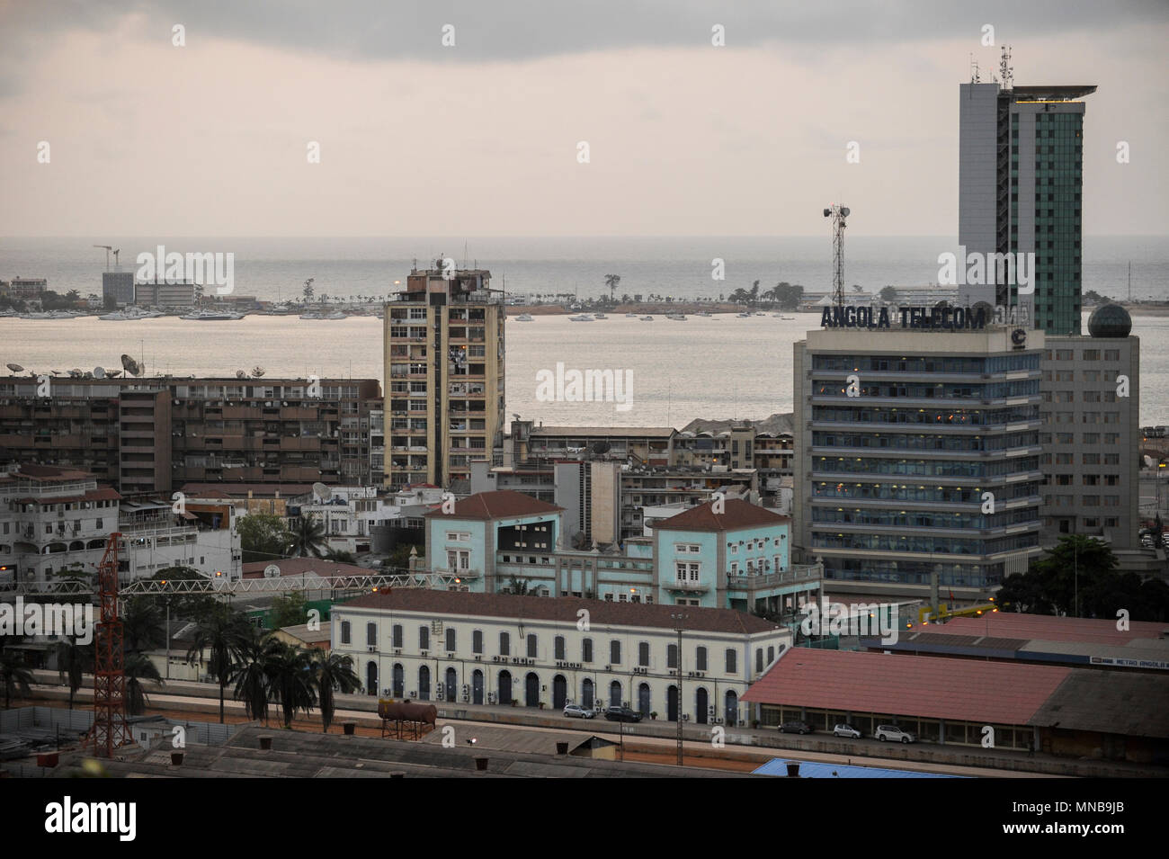 ANGOLA Luanda, Angola telecom office tower and Ilha do Luanda with atlantic  ocean Stock Photo - Alamy