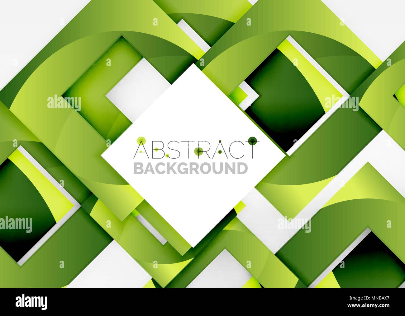 Squares geometric object in light 3d space, abstract background ...