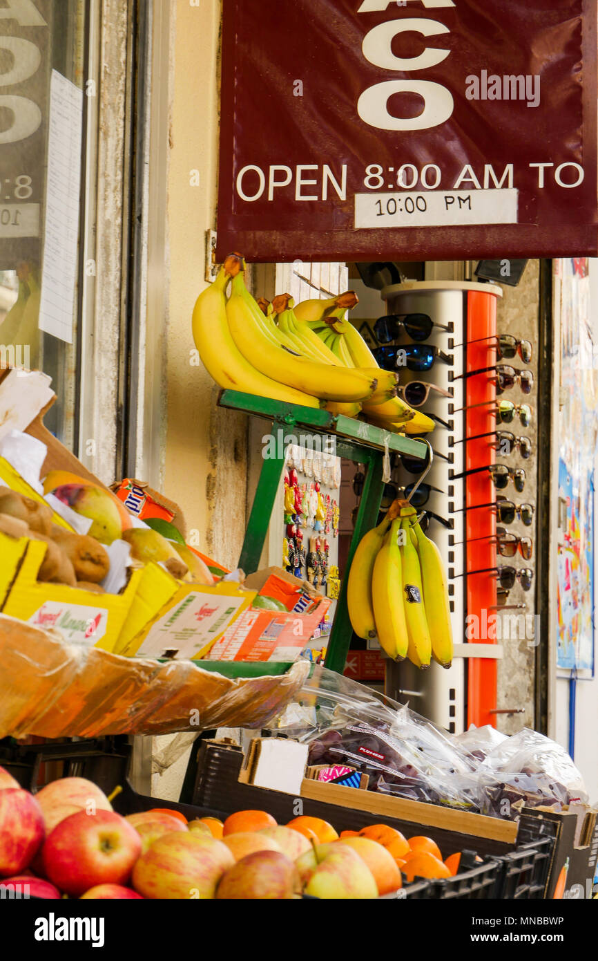 Small fruits and vegetables shop, Lisbon, Portugal Stock Photo Alamy