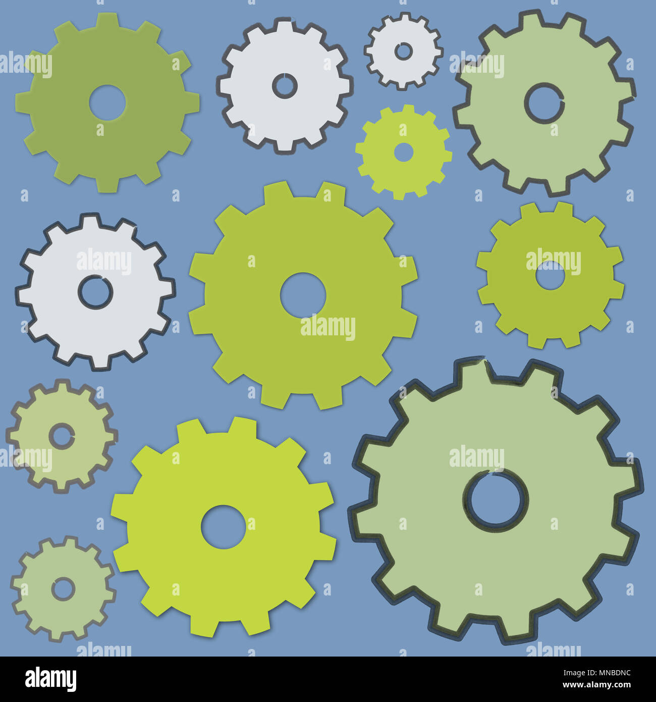 simple cogs and gears illustration backdrop Stock Photo Alamy