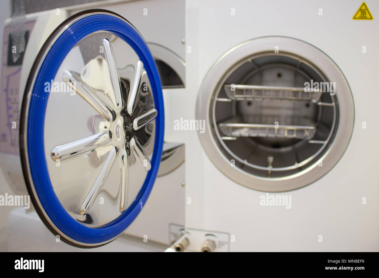 Sterilizing medical instruments in autoclave. Equipment for sterile ...