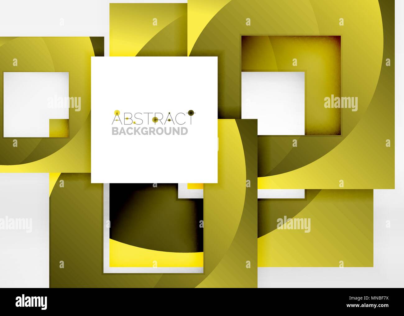 Squares geometric object in light 3d space, abstract background ...