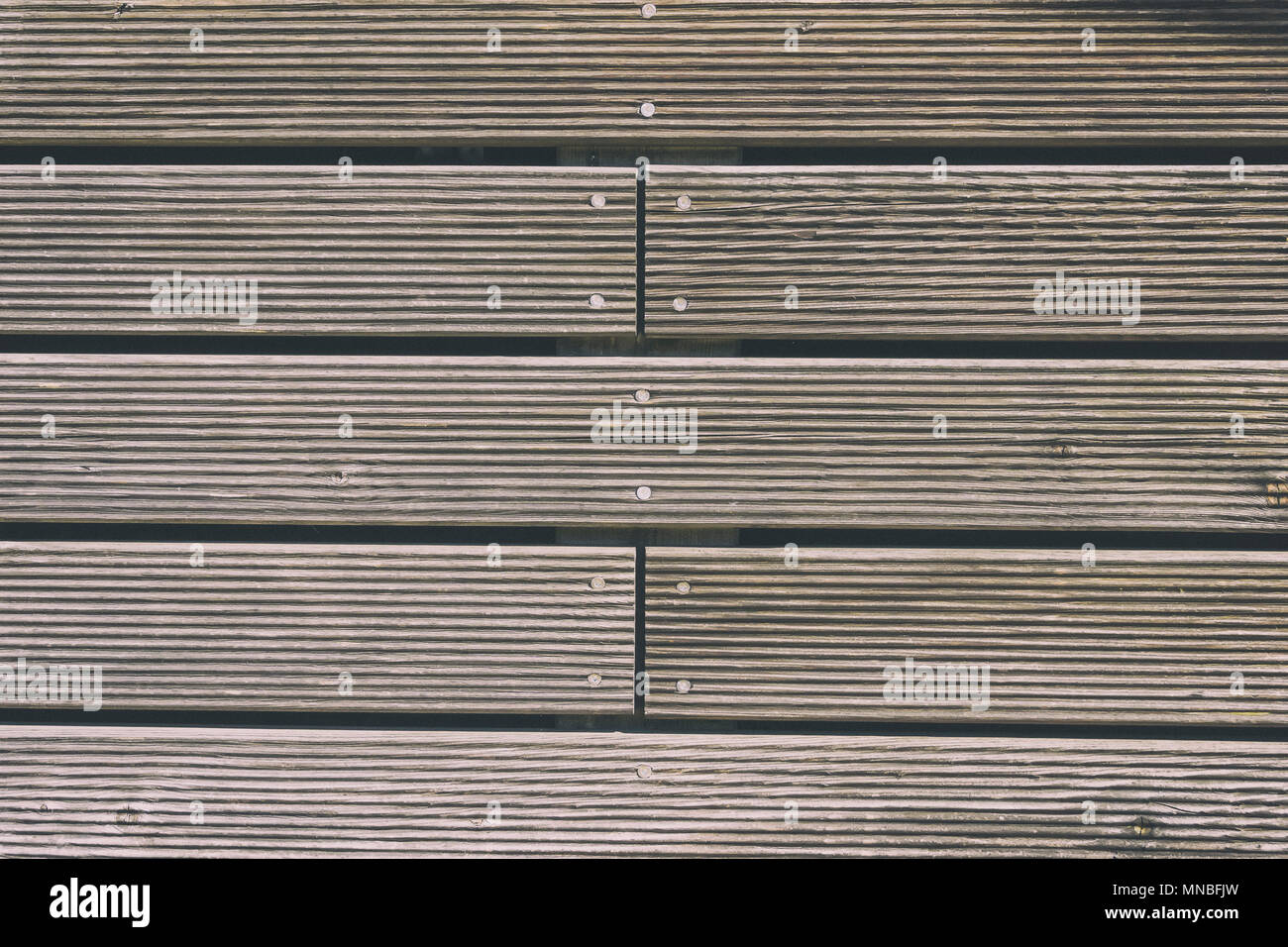 Berlin, Germany, May 07, 2018: Synthetic wooden plank wall Stock Photo