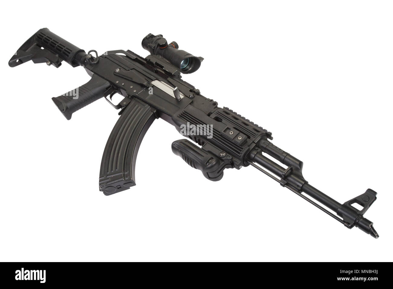 Modern Kalashnikov AK47 with tactical accessories Stock Photo - Alamy