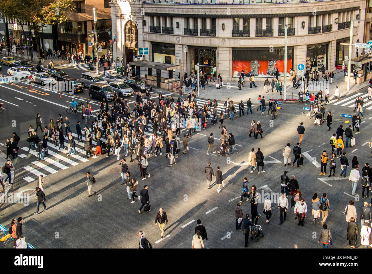 Busy street scene in Japanese capital city Tokyo Japan Stock Photo - Alamy