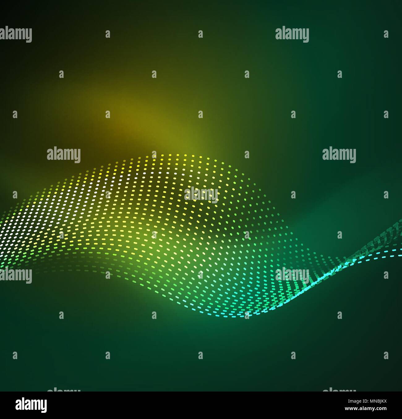 Vector wave particles background. Vector wave particles background - 3D ...