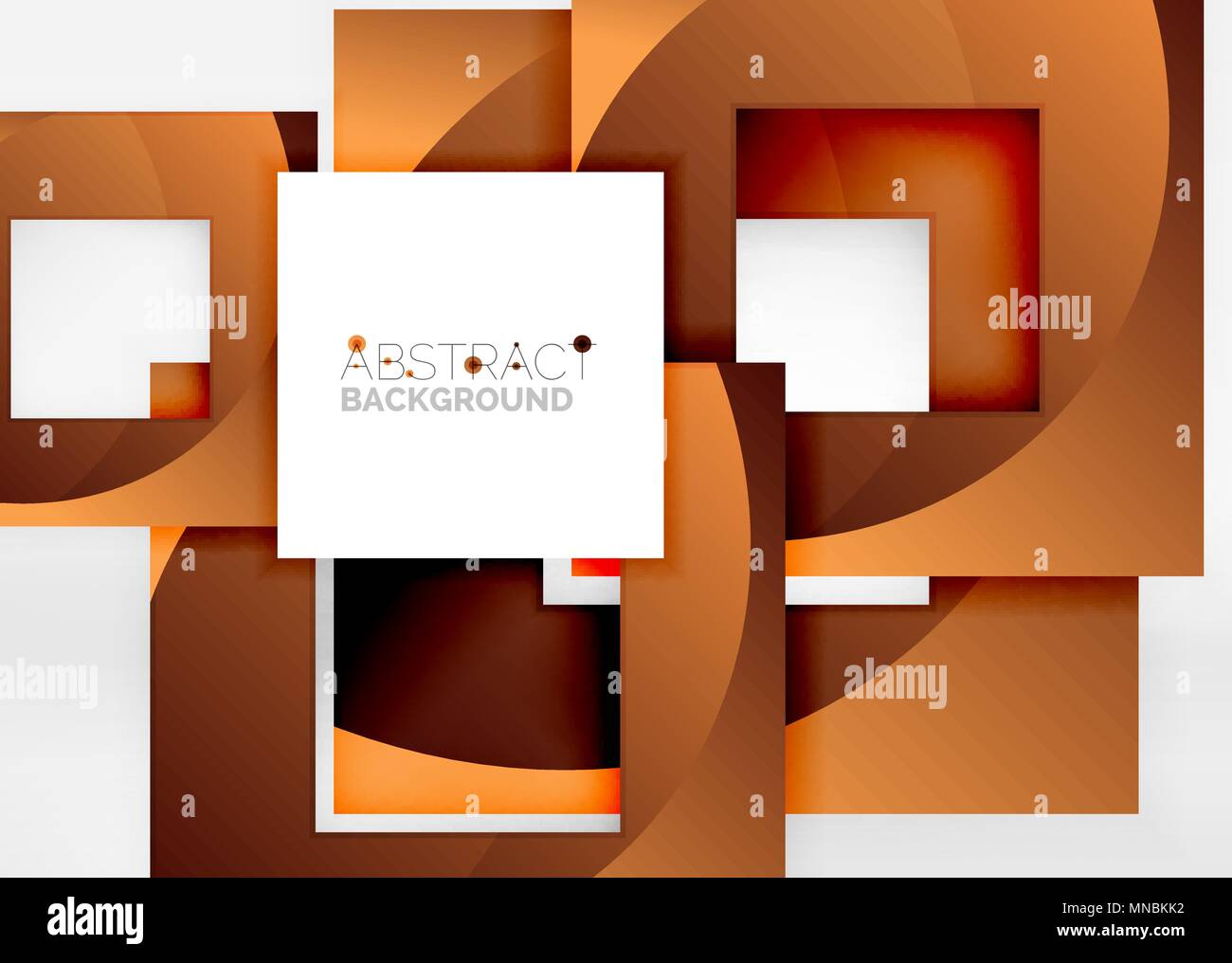 Squares geometric object in light 3d space, abstract background ...