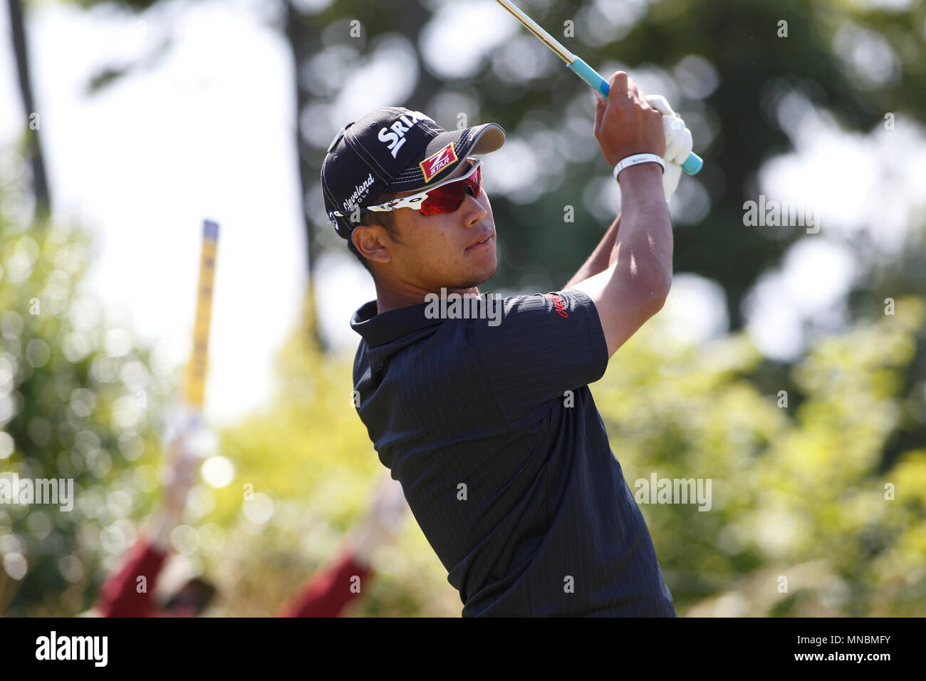 MUIRFIELD, SCOTLAND - JULY 20: Hideki Matsuyama drive from the 2nd tee during the third round of The Open Championship 2013 at Muirfield Golf Club on July 20, 2013 in Scotland. Stock Photo