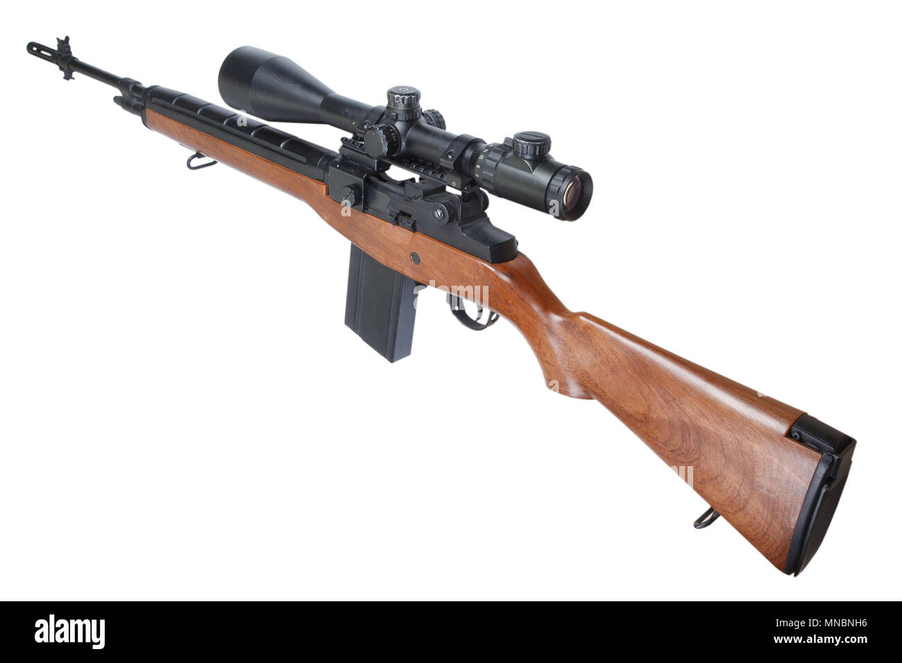 M14 sniper rifle isolated Stock Photo - Alamy