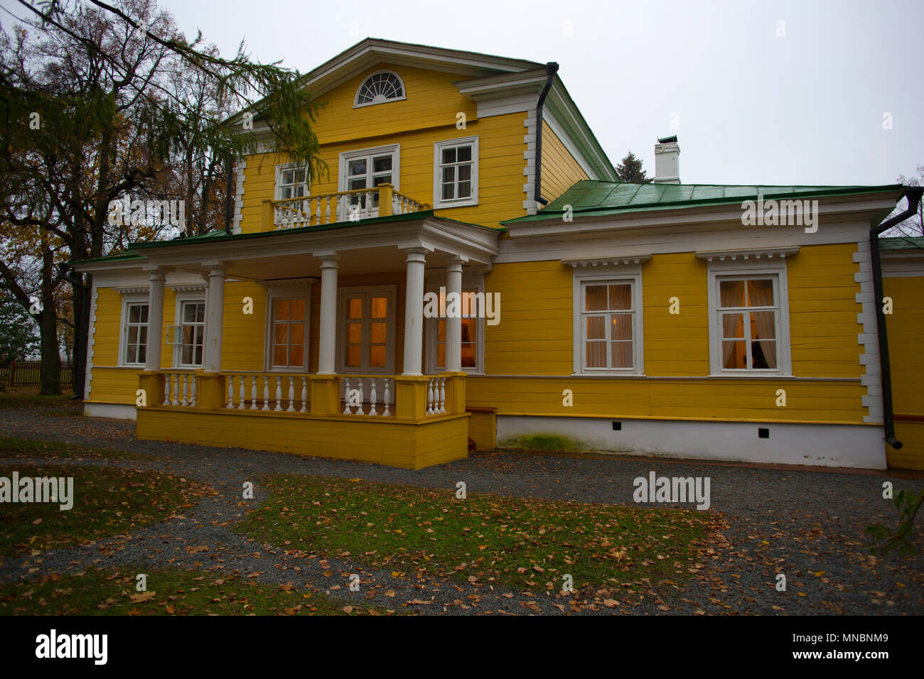 Manor house in Pushkin museum in Boldino Stock Photo