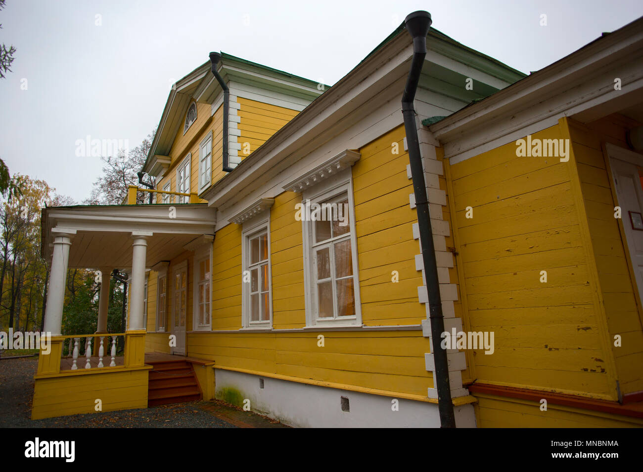 Manor house in Pushkin museum in Boldino Stock Photo