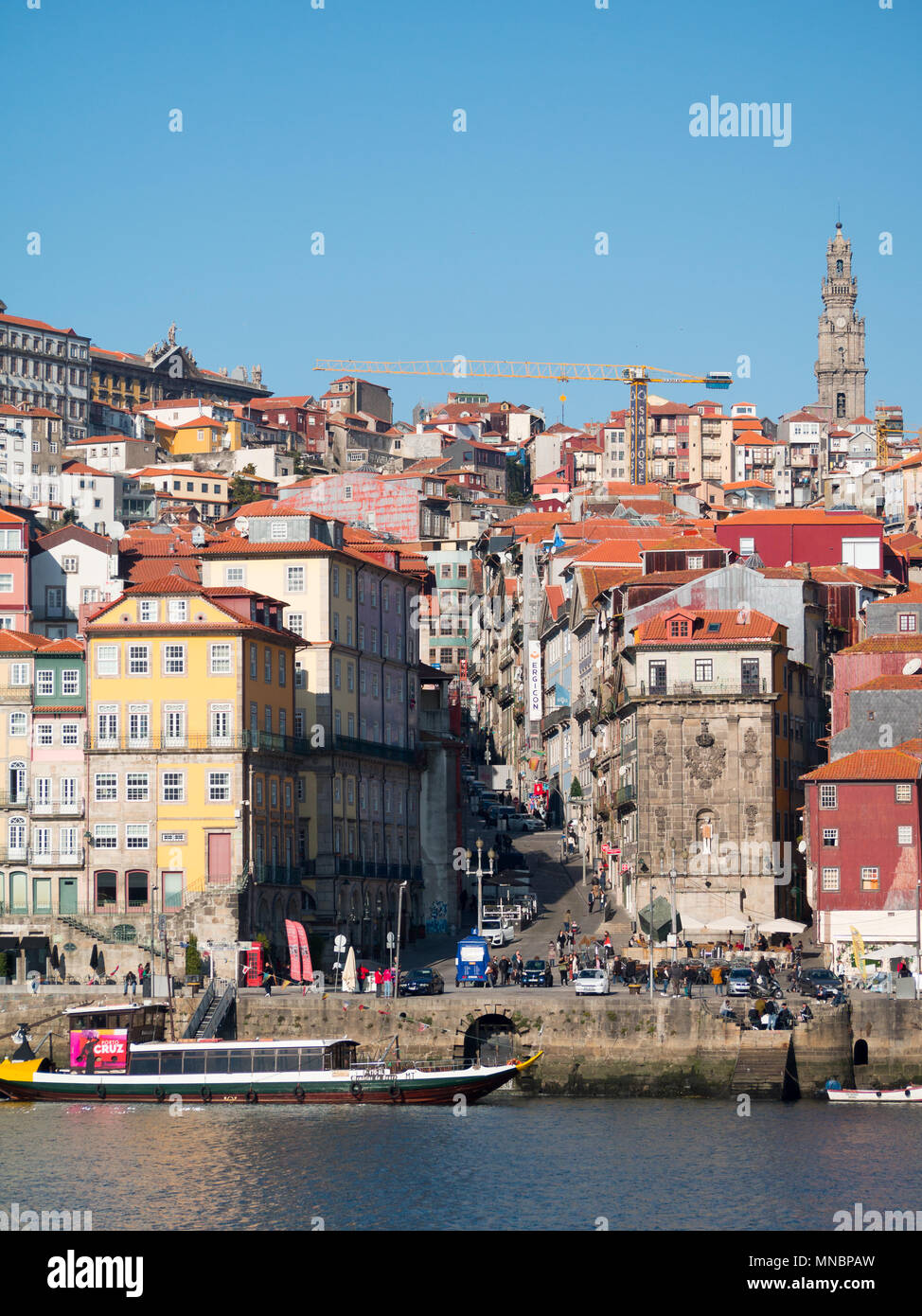 Oporto Douro riverside neighbourhood seen from Vila Nova de Gaia Stock Photo Alamy