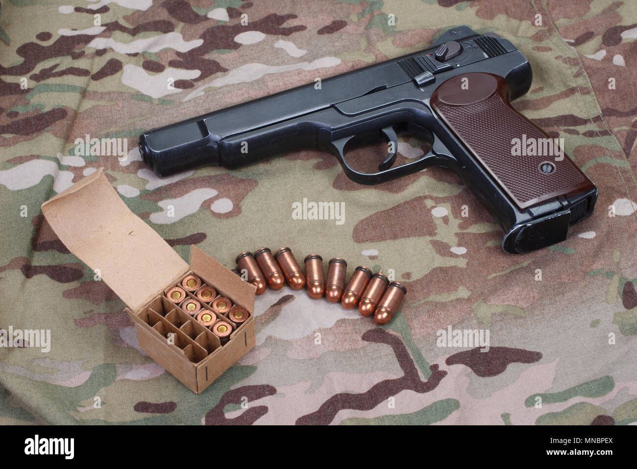 Stechkin Automatic Pistol Aps On Camouflage Stock Photo, 57% OFF
